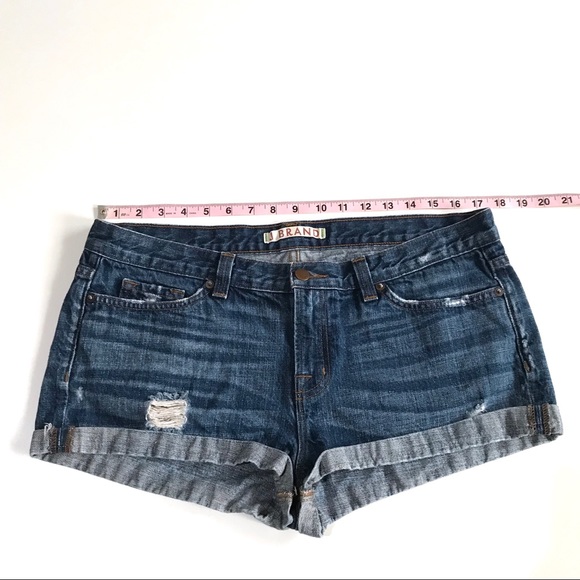 J Brand Mako Distressed Cuffed Denim Shorts Sz 31 - Picture 7 of 15